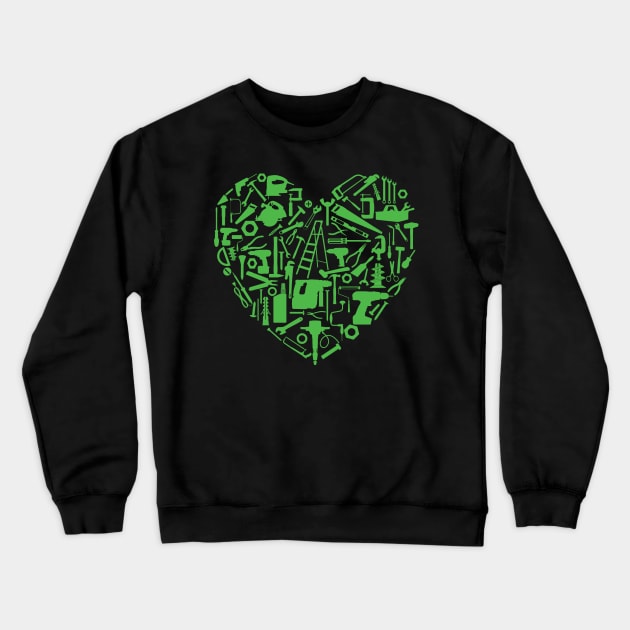 Heart for home improvement gift idea Do It Yourself Crewneck Sweatshirt by Littlelimehead
